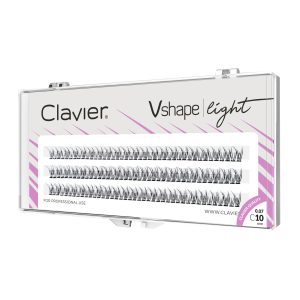 Ciglia a ciuffetti Vshape Light – Clavier, 10 mm - Swallow, Kardashian, Fishtail